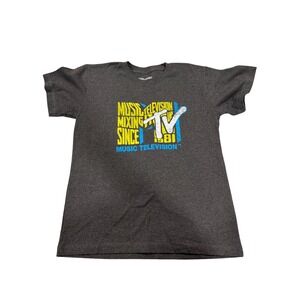 Kids MTV Music Television Mixing It Up Since 1981 Graphic T Shirt Size S